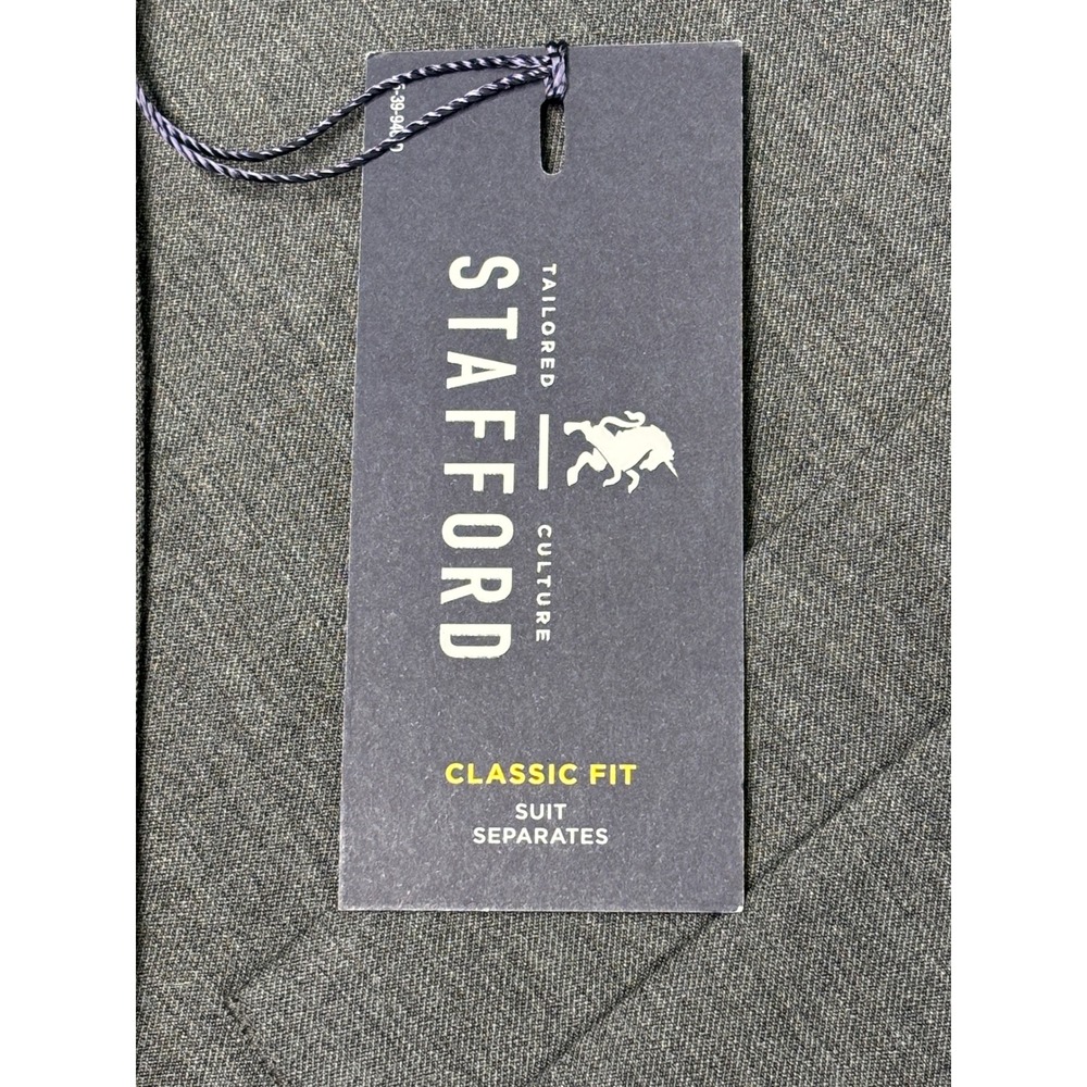 NWT Stafford Mens Medium Wool Classic Fit Suit Separate Blazer Jacket 44 Short - Picture 5 of 16